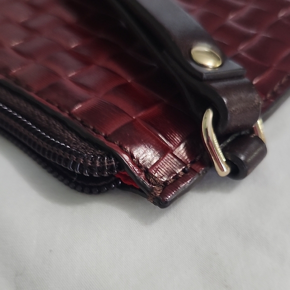 Dooney & Bourke Maroon Woven Wristlet